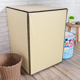 Kuber Industries Washing Machine Cover | Mini Check Print Washing Machine Cover | Soft PVC | Front Load Washing Machine Cover | Golden